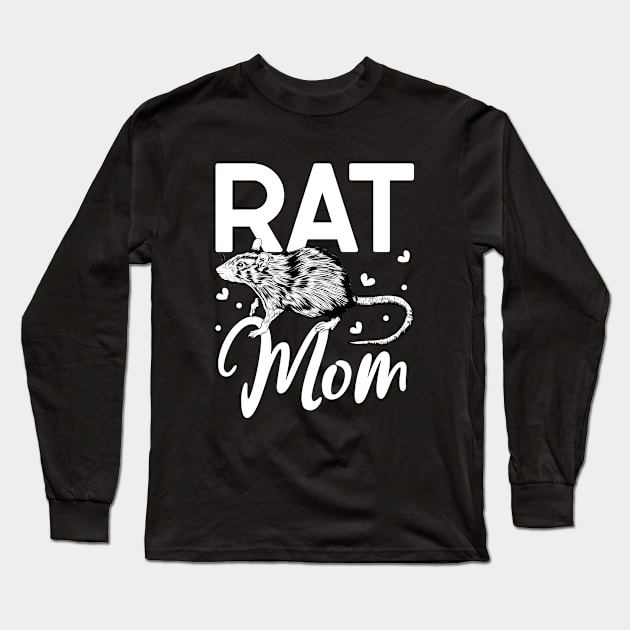 Rat lover - Rat Mom Long Sleeve T-Shirt by Modern Medieval Design